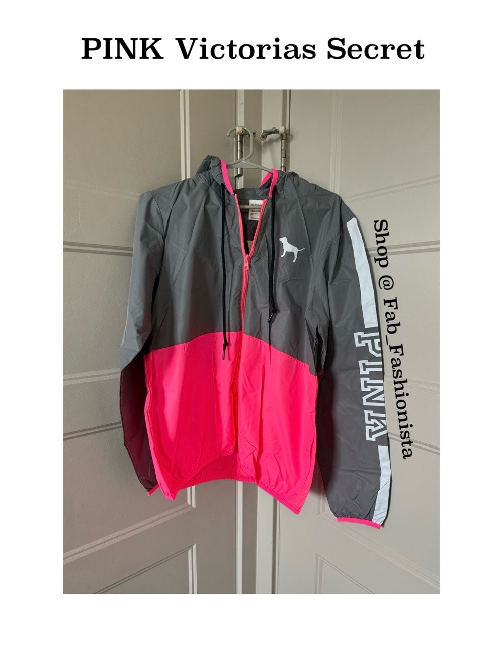 PINK Victorias Secret retired anorak XSmall rare